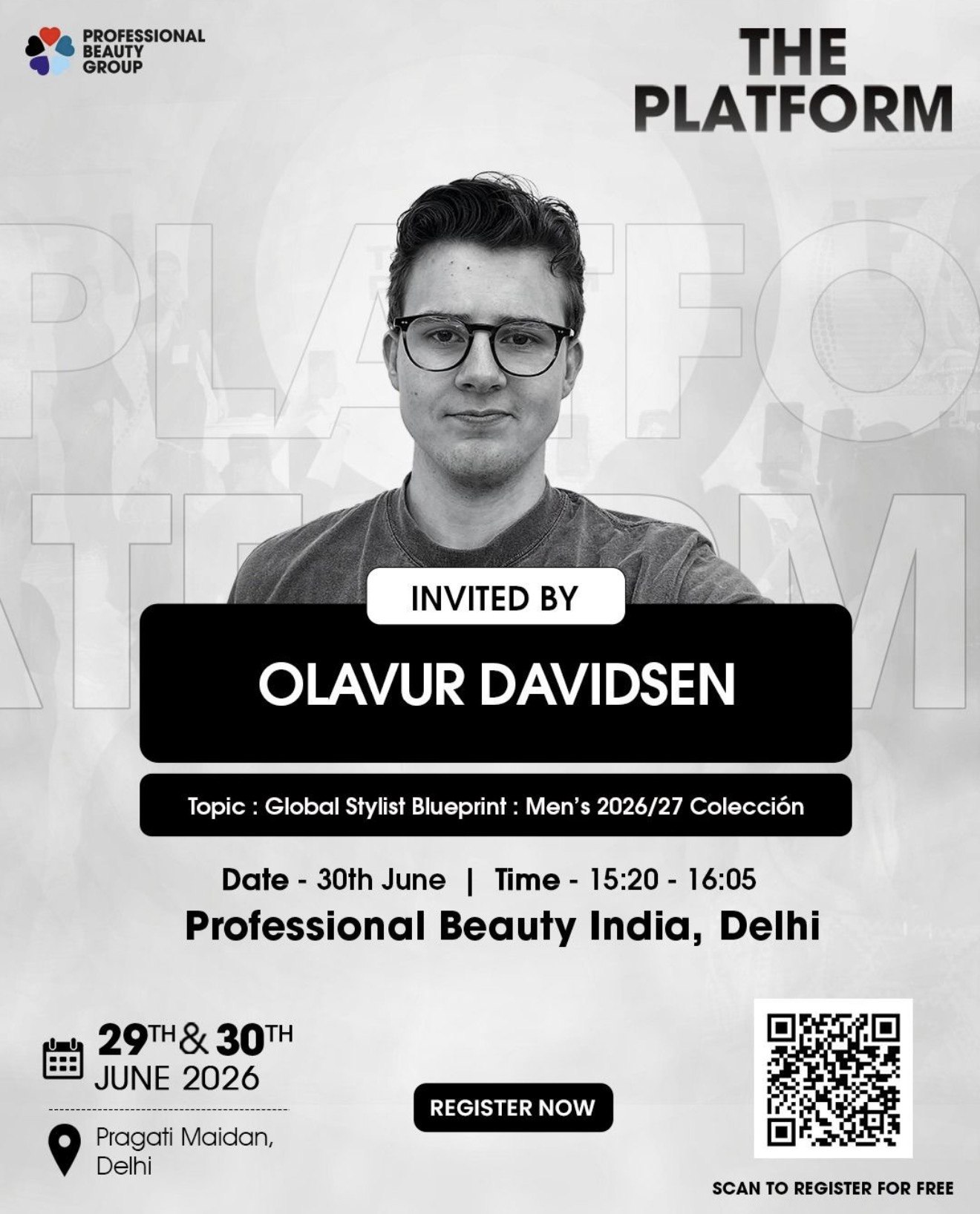 Olavur Davidsen demonstrating and educating on the MainStage, Professional Beauty India, Delhi